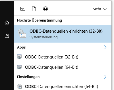 ODBC Datenquellen